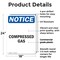 Signmission Compressed Gas OSHA Notice Sign, Plastic, 18in W x 24in L, 2PK OS-2PACK-NS-P-1824-V-10753 - alternate 2